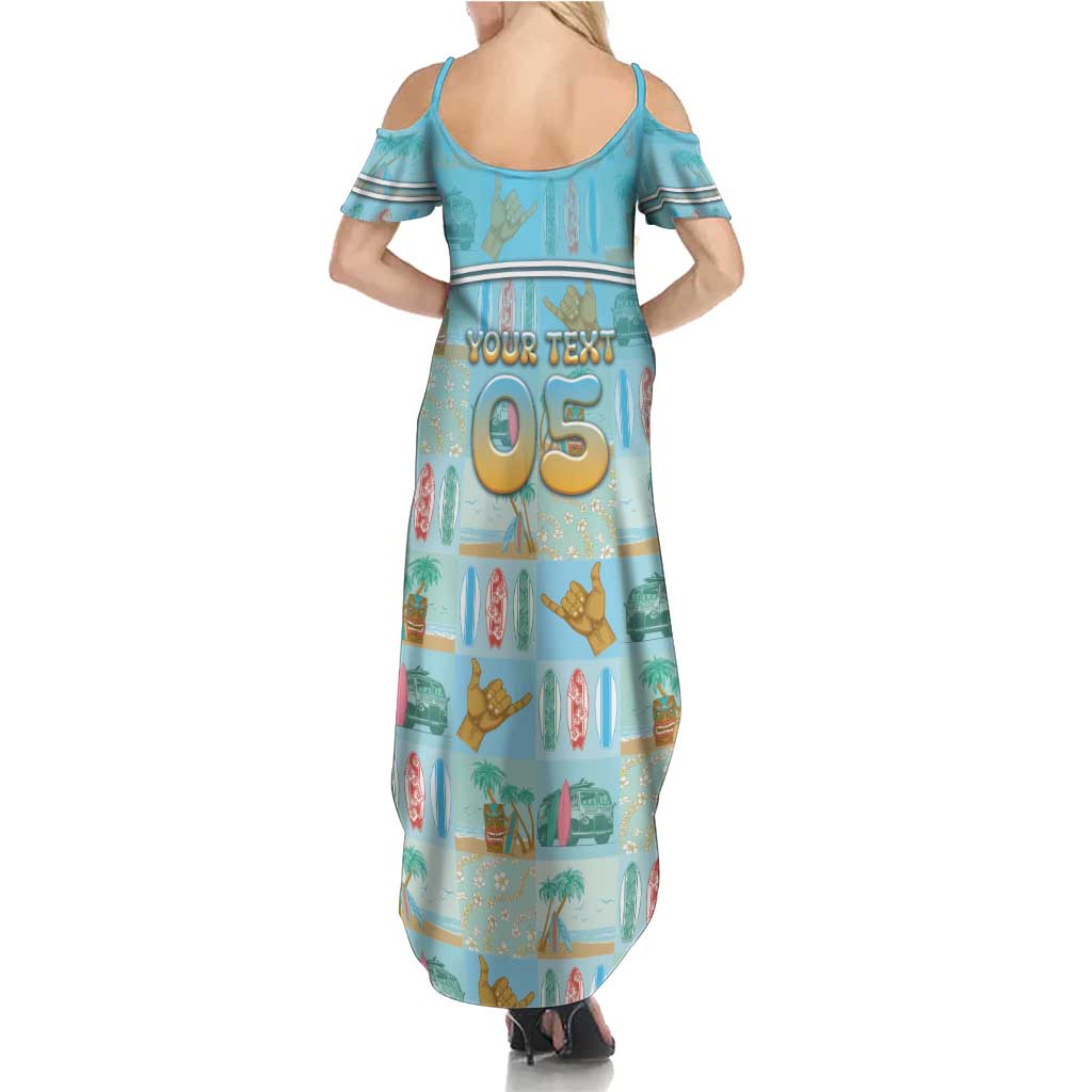 Custom Hawaii Surfing Summer Maxi Dress He'e Nalu