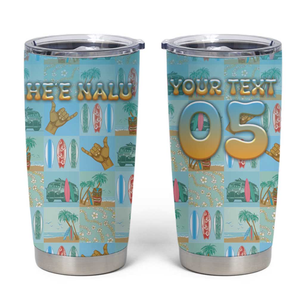 Custom Hawaii Surfing Tumbler Cup He'e Nalu