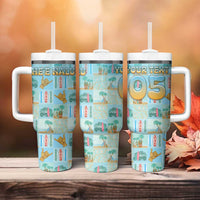 Custom Hawaii Surfing Tumbler With Handle He'e Nalu