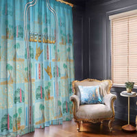 Hawaii Surfing Window Curtain He'e Nalu DT05 - Polynesian Pride