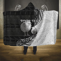 Personalised New Zealand Father's Day Hooded Blanket Papa Kiwi Bird Tribal Pattern DT05 - Polynesian Pride