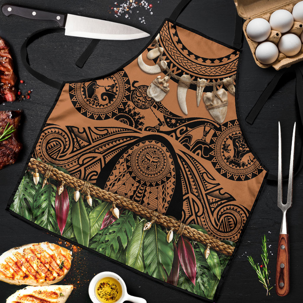 Polynesia Maui Tattoo Inspired Apron Tropical Leaf Skirt Costume