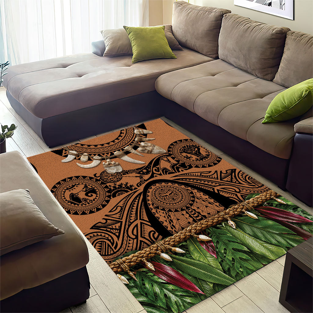 Polynesia Maui Tattoo Inspired Area Rug Tropical Leaf Skirt Costume