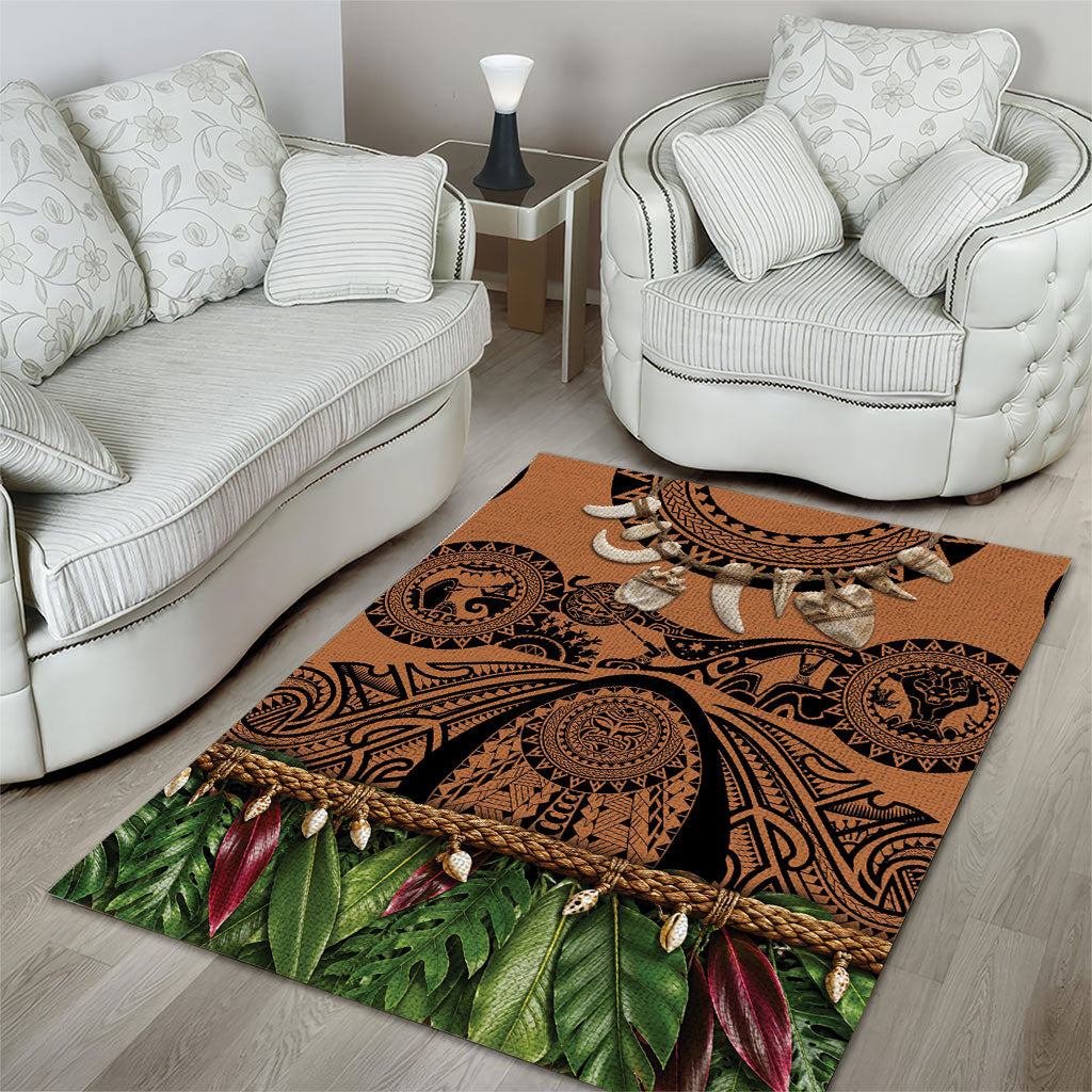 Polynesia Maui Tattoo Inspired Area Rug Tropical Leaf Skirt Costume