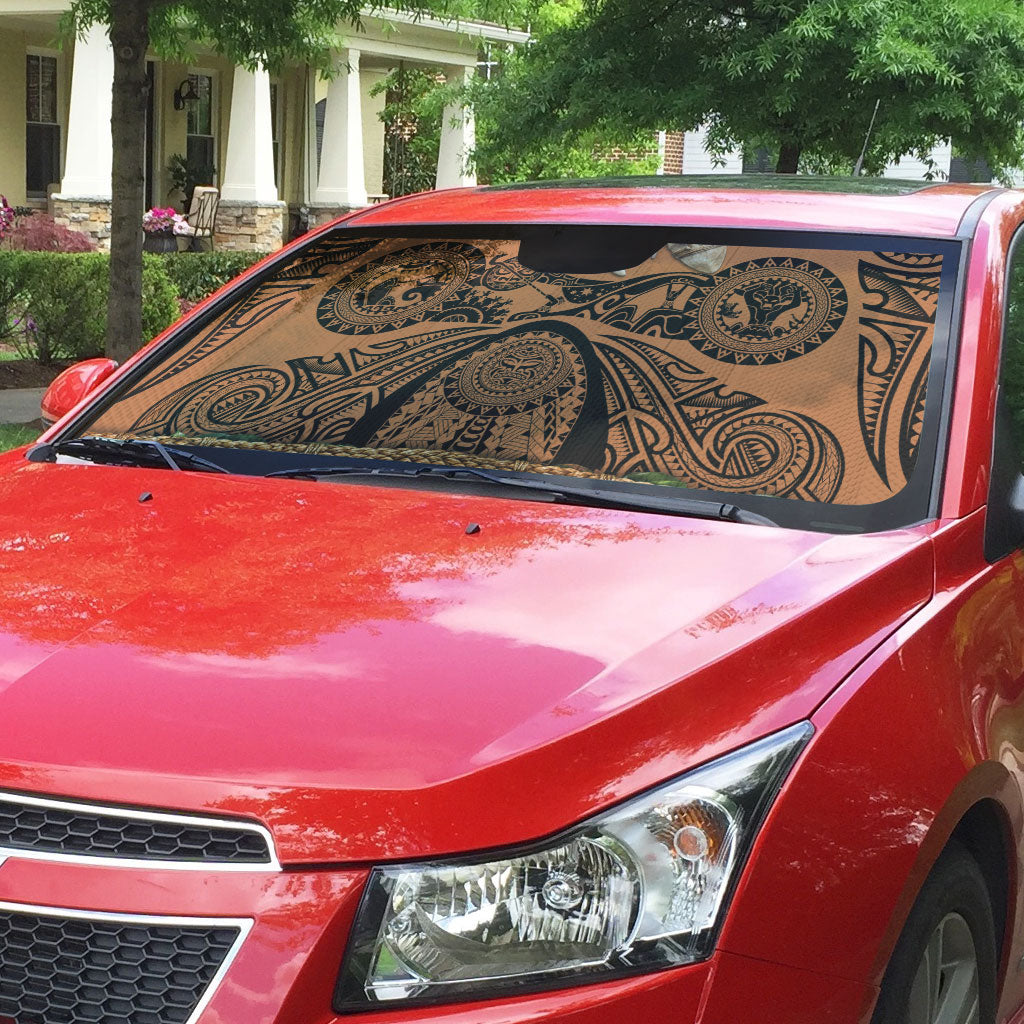 Polynesia Maui Tattoo Inspired Auto Sun Shade Tropical Leaf Skirt Costume