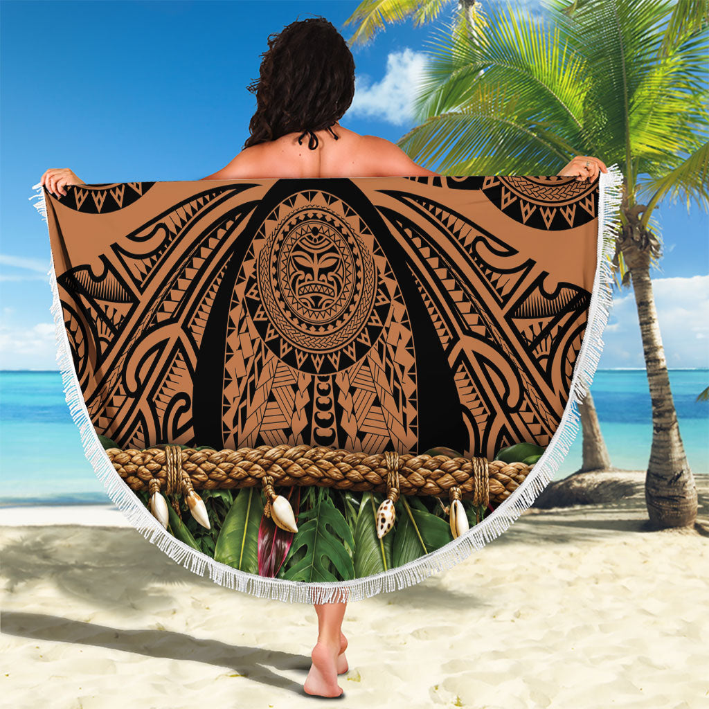 Polynesia Maui Tattoo Inspired Beach Blanket Tropical Leaf Skirt Costume