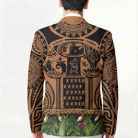 Polynesia Maui Tattoo Inspired Blazer Tropical Leaf Skirt Costume