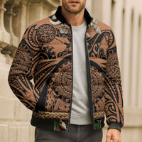 Polynesia Maui Tattoo Inspired Bomber Puffer Jacket Tropical Leaf Skirt Costume