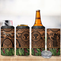 Polynesia Maui Tattoo Inspired 4 in 1 Can Cooler Tumbler Tropical Leaf Skirt Costume