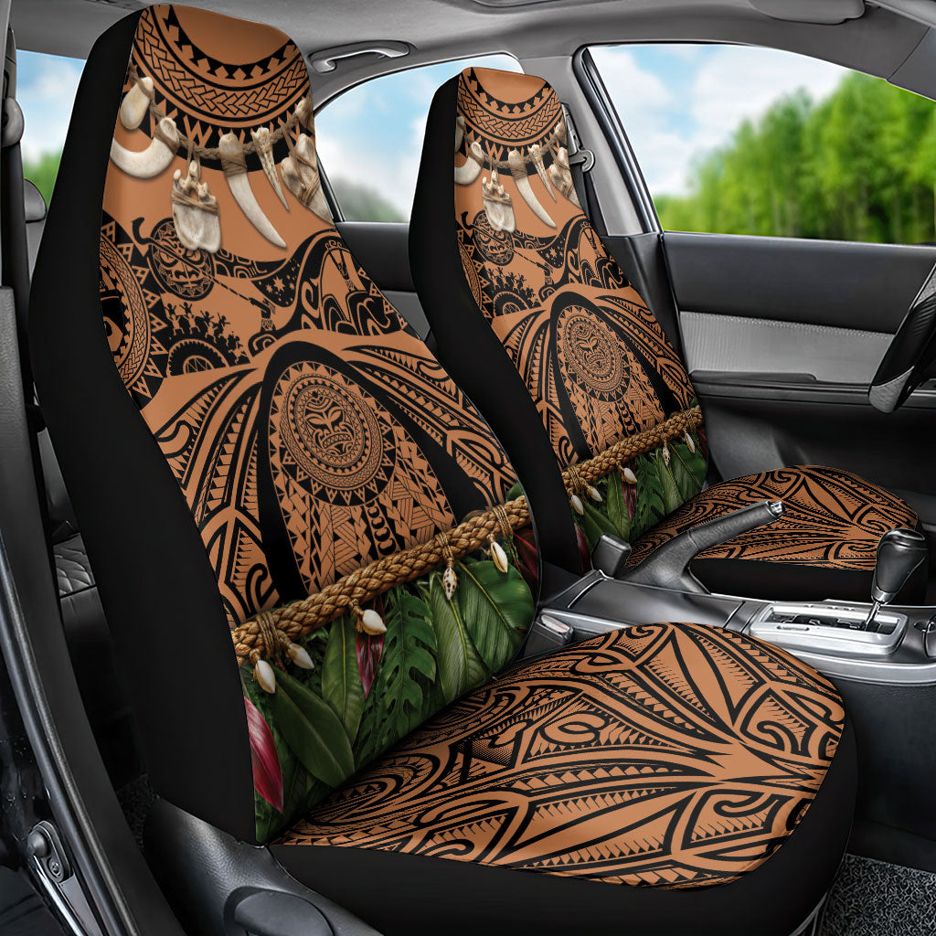 Polynesia Maui Tattoo Inspired Car Seat Cover Tropical Leaf Skirt Costume