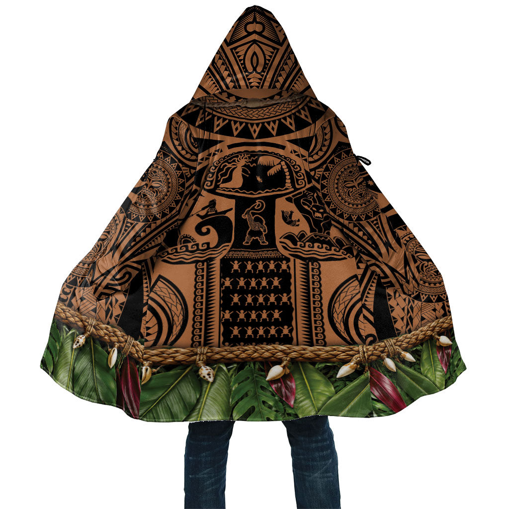 Polynesia Maui Tattoo Inspired Cloak Tropical Leaf Skirt Costume