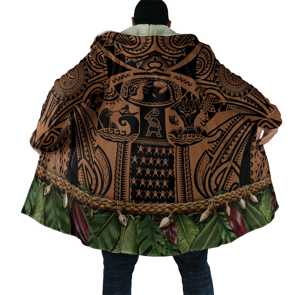 Polynesia Maui Tattoo Inspired Cloak Tropical Leaf Skirt Costume