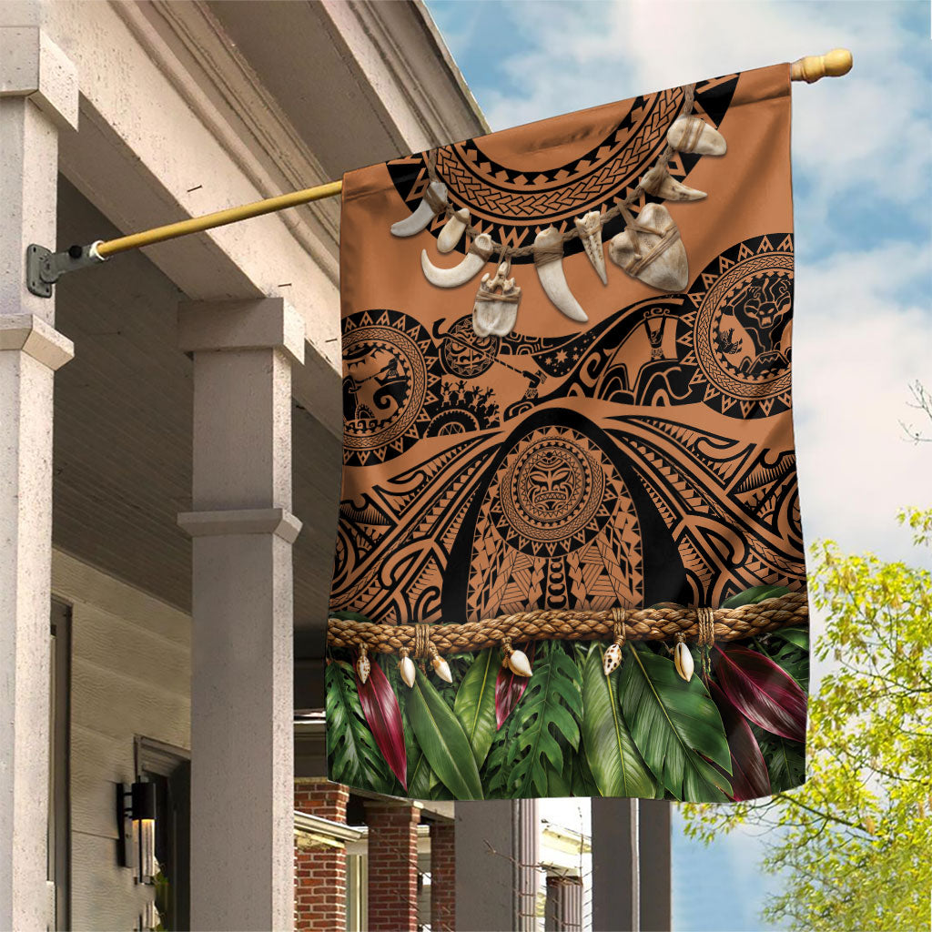 Polynesia Maui Tattoo Inspired Garden Flag Tropical Leaf Skirt Costume