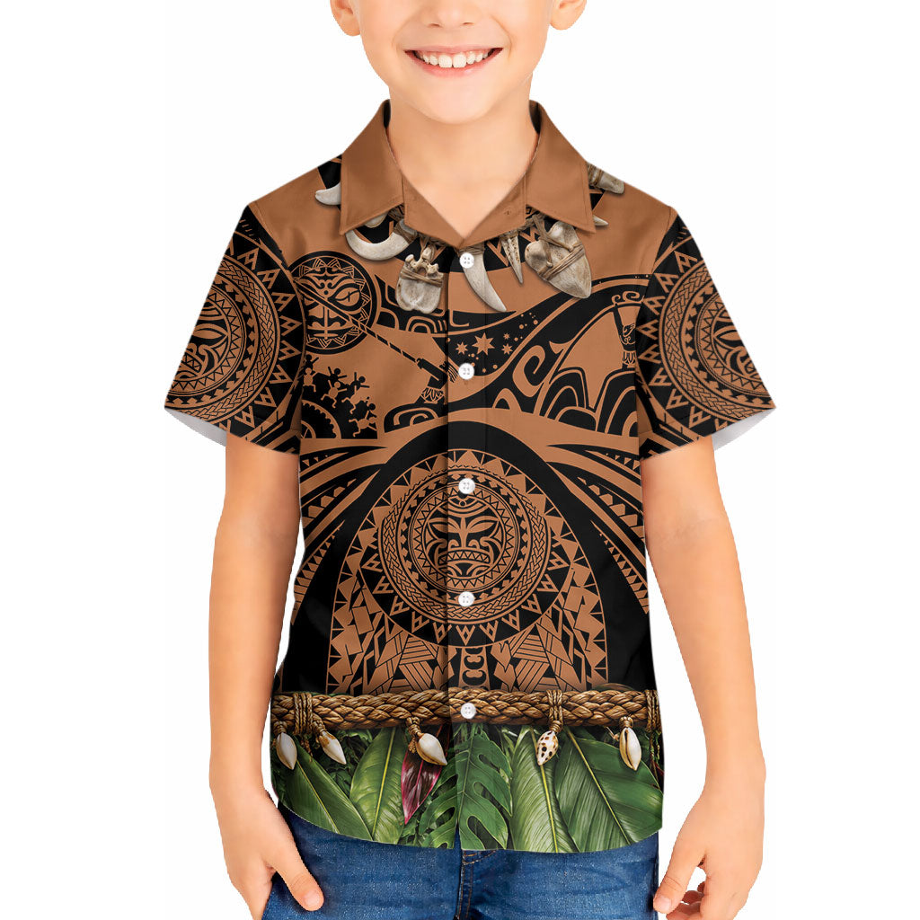Polynesia Maui Tattoo Inspired Hawaiian Shirt Tropical Leaf Skirt Costume