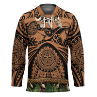 Polynesia Maui Tattoo Inspired Hockey Jersey Tropical Leaf Skirt Costume