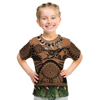 Polynesia Maui Tattoo Inspired Kid T Shirt Tropical Leaf Skirt Costume
