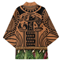 Polynesia Maui Tattoo Inspired Kimono Tropical Leaf Skirt Costume