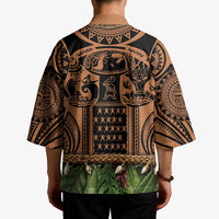 Polynesia Maui Tattoo Inspired Kimono Tropical Leaf Skirt Costume