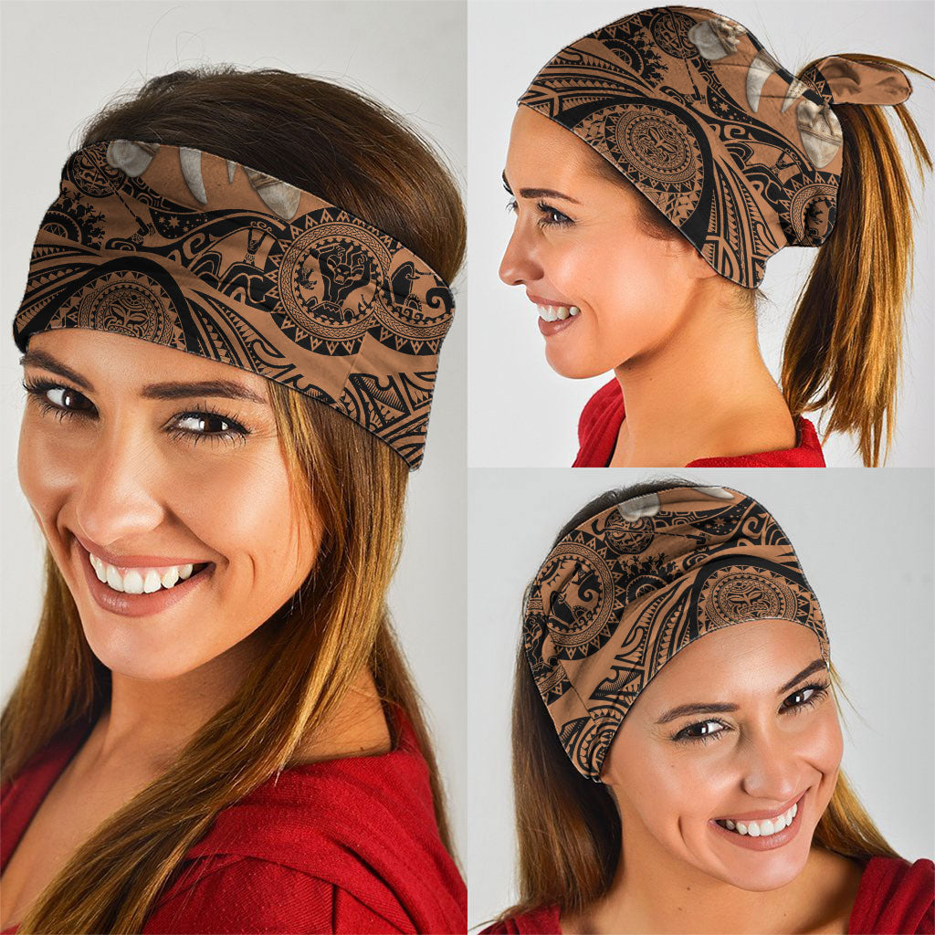 Polynesia Maui Tattoo Inspired Neck Gaiter Tropical Leaf Skirt Costume