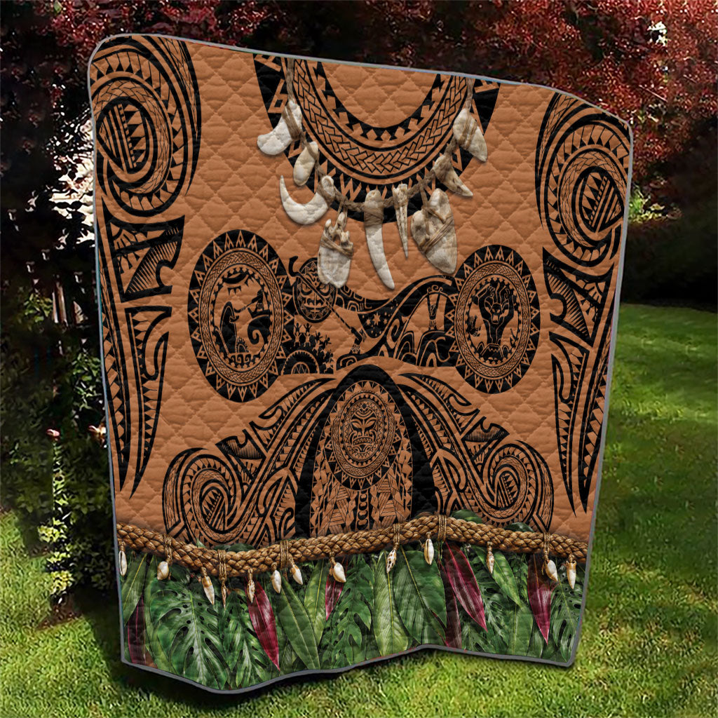 Polynesia Maui Tattoo Inspired Quilt Tropical Leaf Skirt Costume