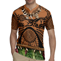 Polynesia Maui Tattoo Inspired Rugby Jersey Tropical Leaf Skirt Costume