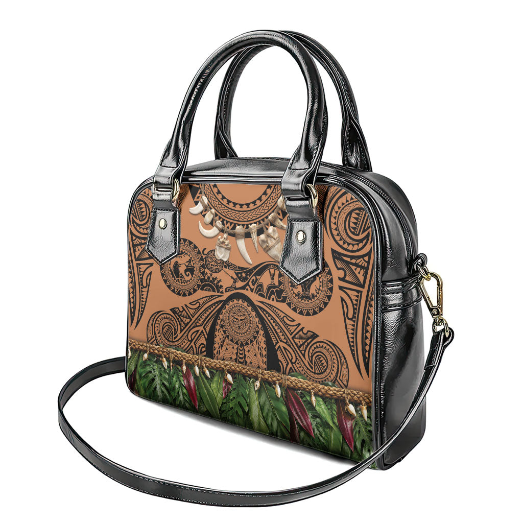 Polynesia Maui Tattoo Inspired Shoulder Handbag Tropical Leaf Skirt Costume