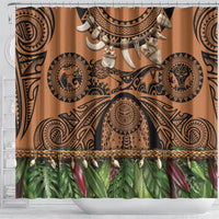 Polynesia Maui Tattoo Inspired Shower Curtain Tropical Leaf Skirt Costume