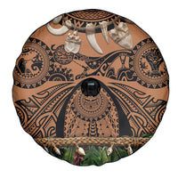 Polynesia Maui Tattoo Inspired Spare Tire Cover Tropical Leaf Skirt Costume