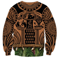 Polynesia Maui Tattoo Inspired Sweatshirt Tropical Leaf Skirt Costume