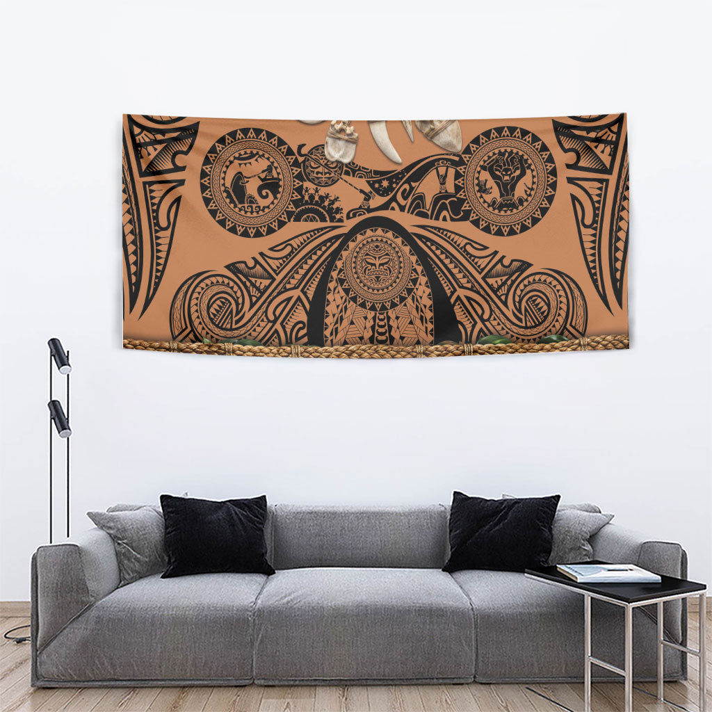 Polynesia Maui Tattoo Inspired Tapestry Tropical Leaf Skirt Costume
