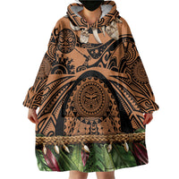 Polynesia Maui Tattoo Inspired Wearable Blanket Hoodie Tropical Leaf Skirt Costume