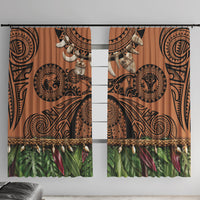 Polynesia Maui Tattoo Inspired Window Curtain Tropical Leaf Skirt Costume