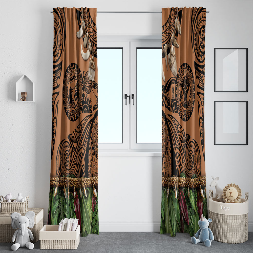 Polynesia Maui Tattoo Inspired Window Curtain Tropical Leaf Skirt Costume