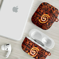 Polynesia Lava Monster Cosplay AirPods Case Fiery Glowing Volcano Crack Pattern