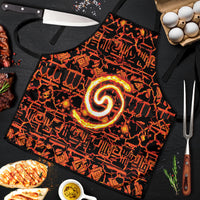Polynesia Lava Monster Cosplay Apron Fiery Glowing Volcano Crack Pattern