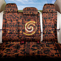 Polynesia Lava Monster Cosplay Back Car Seat Cover Fiery Glowing Volcano Crack Pattern
