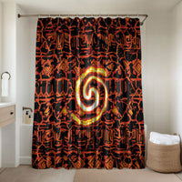 Polynesia Lava Monster Cosplay Bathroom Set Fiery Glowing Volcano Crack Pattern