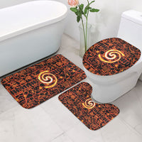Polynesia Lava Monster Cosplay Bathroom Set Fiery Glowing Volcano Crack Pattern
