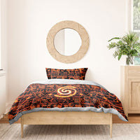 Polynesia Lava Monster Cosplay Bedding Set Fiery Glowing Volcano Crack Pattern