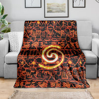 Polynesia Lava Monster Cosplay Blanket Fiery Glowing Volcano Crack Pattern