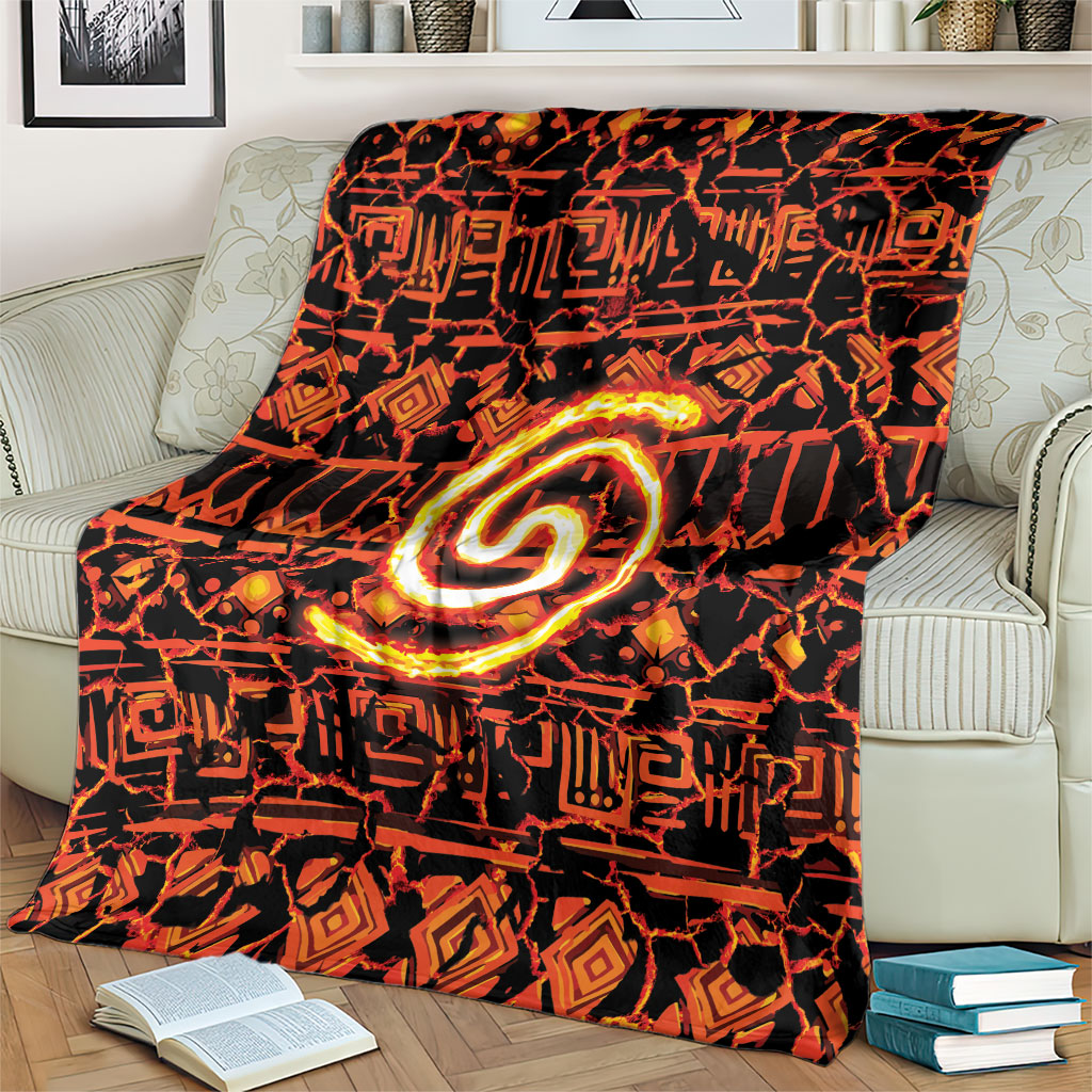 Polynesia Lava Monster Cosplay Blanket Fiery Glowing Volcano Crack Pattern