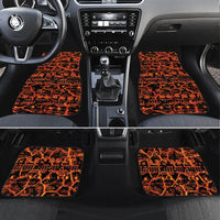 Polynesia Lava Monster Cosplay Car Mats Fiery Glowing Volcano Crack Pattern