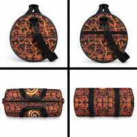 Polynesia Lava Monster Cosplay Duffle Bag Fiery Glowing Volcano Crack Pattern