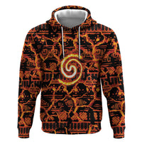 Polynesia Lava Monster Cosplay Hoodie Fiery Glowing Volcano Crack Pattern