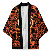 Polynesia Lava Monster Cosplay Kimono Fiery Glowing Volcano Crack Pattern
