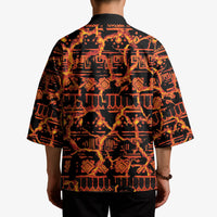 Polynesia Lava Monster Cosplay Kimono Fiery Glowing Volcano Crack Pattern