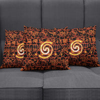 Polynesia Lava Monster Cosplay Pillow Cover Fiery Glowing Volcano Crack Pattern