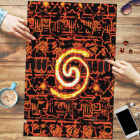 Polynesia Lava Monster Cosplay Puzzle Fiery Glowing Volcano Crack Pattern