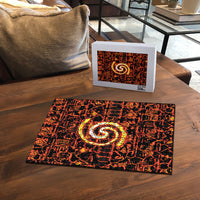Polynesia Lava Monster Cosplay Puzzle Fiery Glowing Volcano Crack Pattern