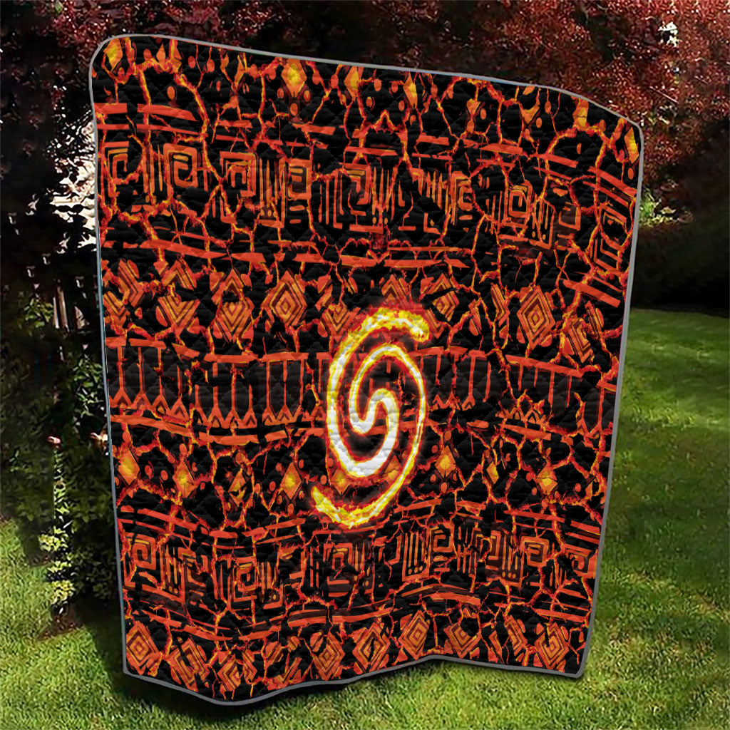 Polynesia Lava Monster Cosplay Quilt Fiery Glowing Volcano Crack Pattern